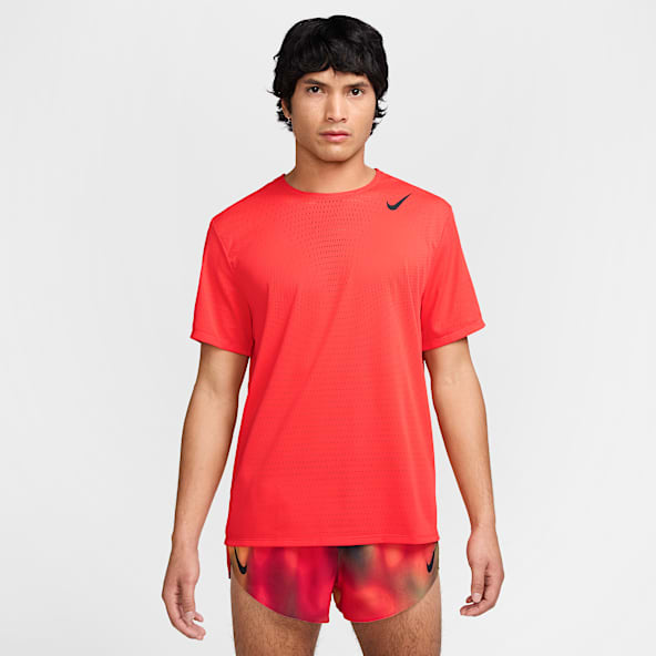 Red Sweat Wicking Unlined Shirts. Nike